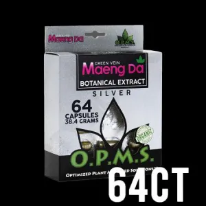 BOX OPMS KRATOM SILVER MAENG DA - 32 g, 64 CAPS.
