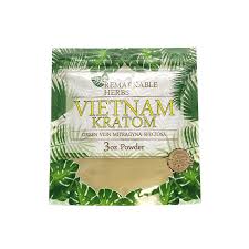 REMARKABLE HERBS KRATOM - VIETNAM POWDER - 3 oz BAG.