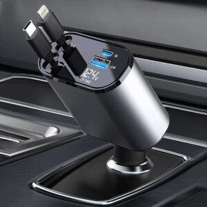 Y-MAX USB + TYPE C FAST CAR CHARGER 2.4A MAX
